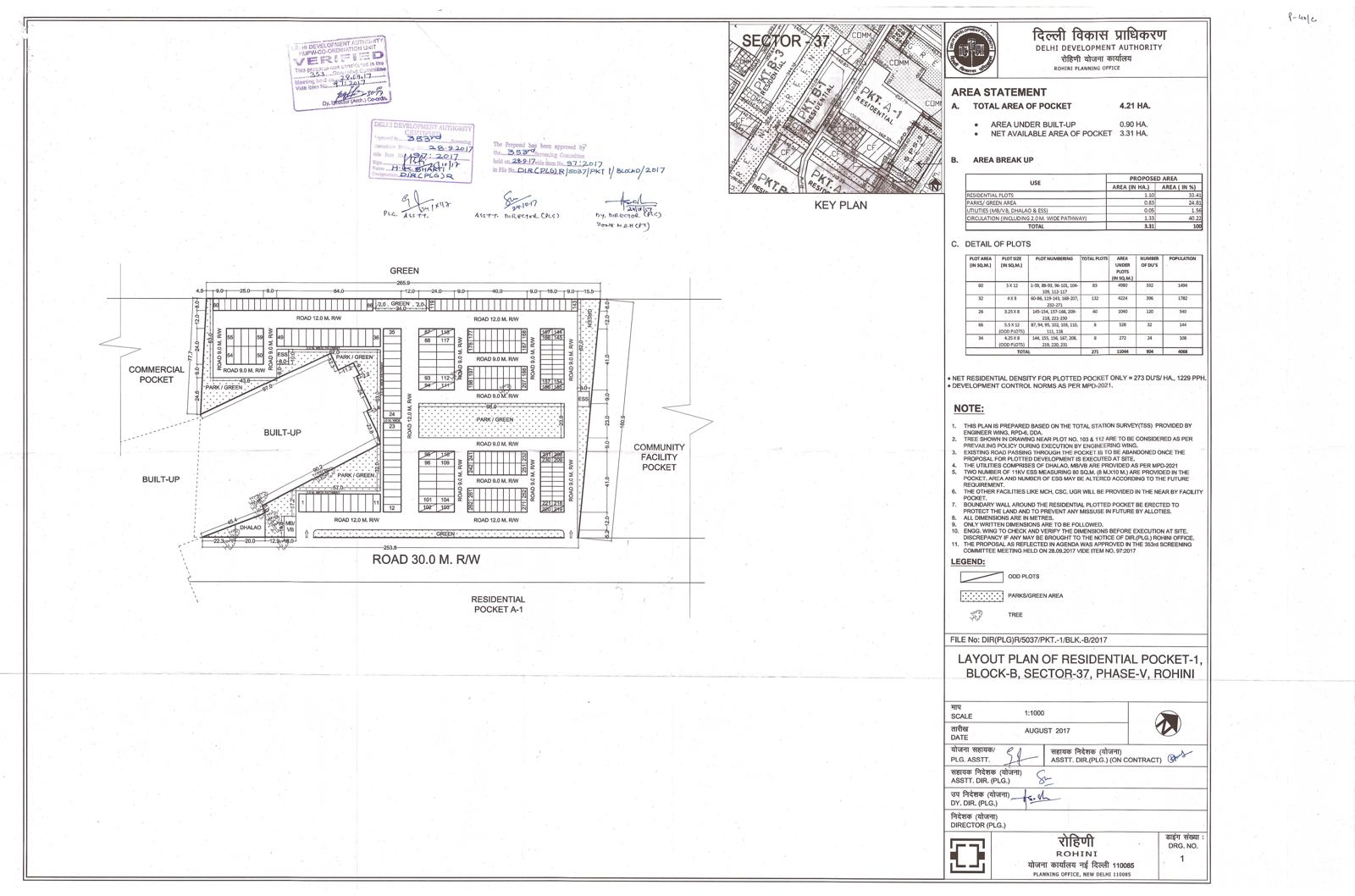 Rohini Sector 37, Block B Pocket 1 layout plan