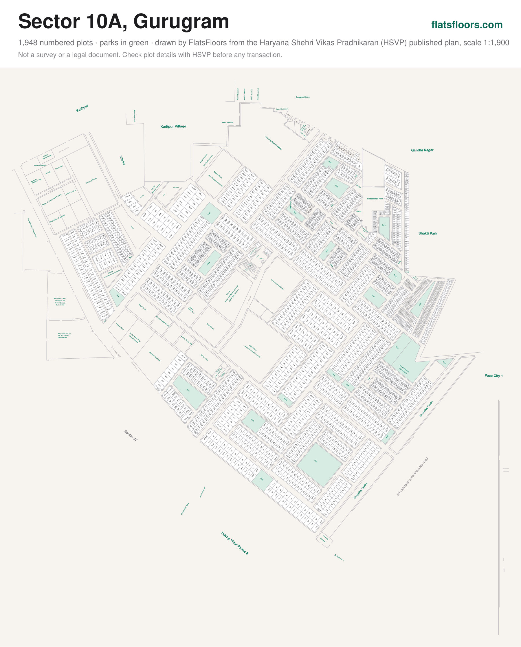 Sector 10A layout map