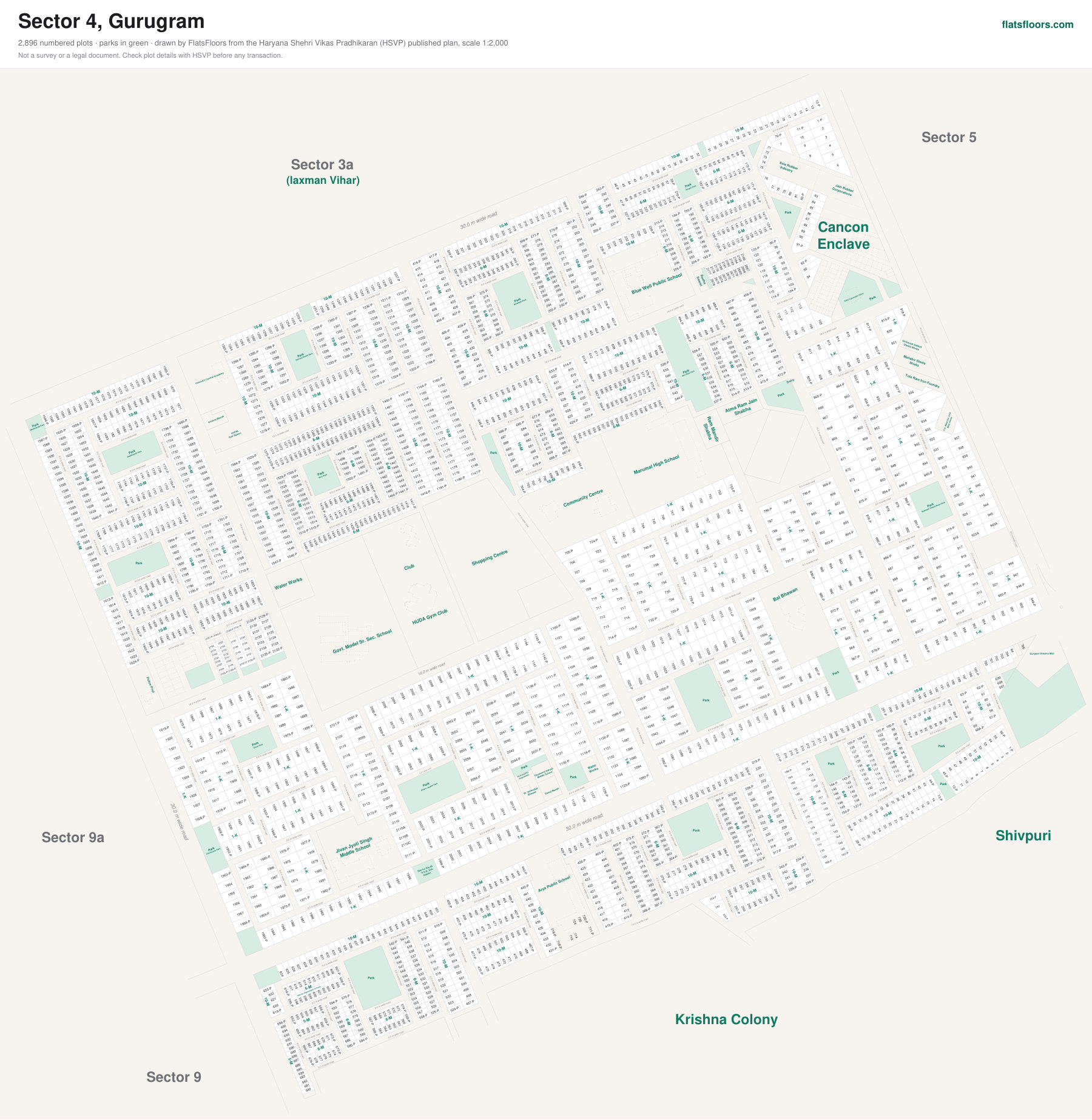 Sector 4 layout map