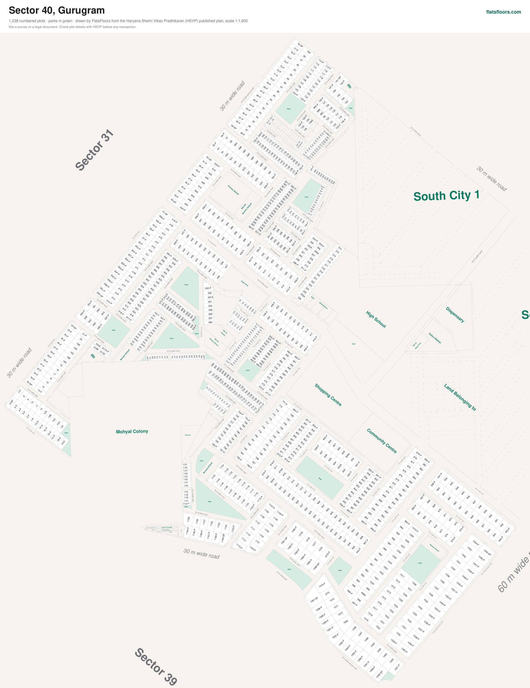 Sector 40 layout map