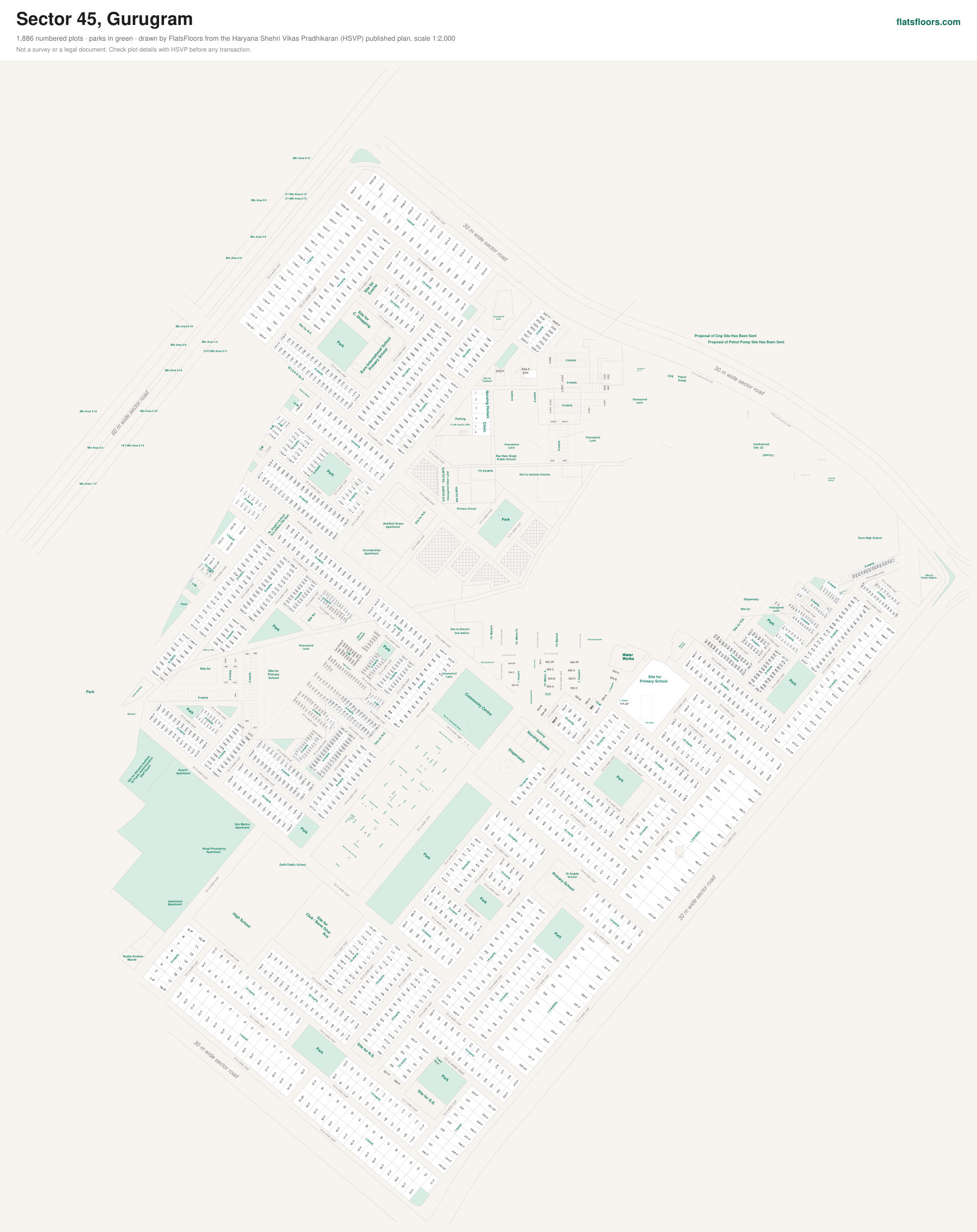 Sector 45 layout map