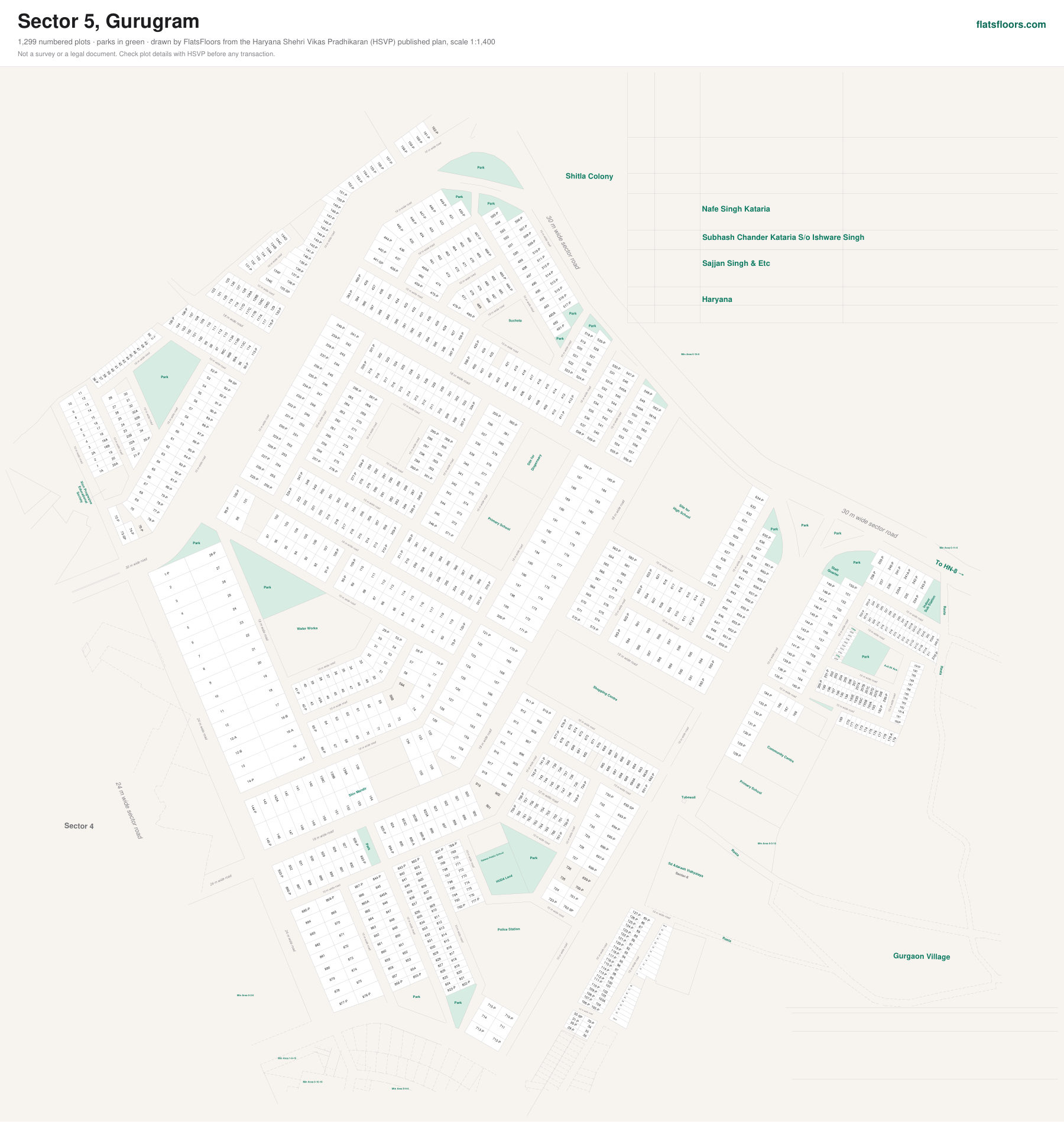 Sector 5 layout map