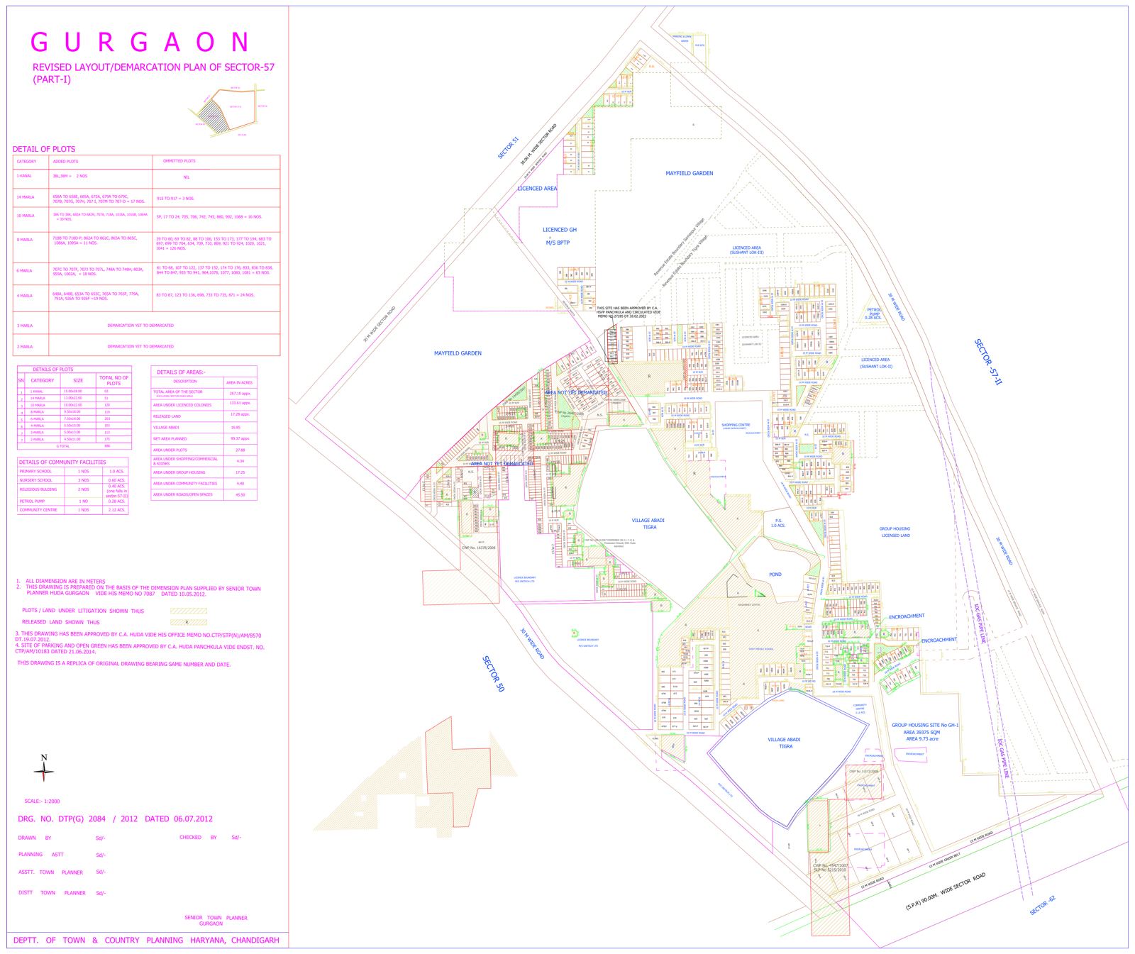 Sector 57 Part I layout plan